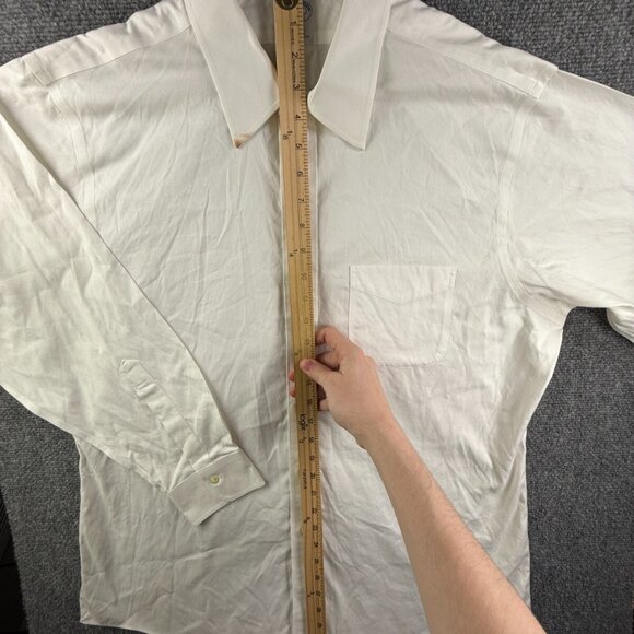 Brooks Brothers White Long Sleeve 17 33 Slim Fit Non Iron Button Up Shirt *** - Picture 3 of 16